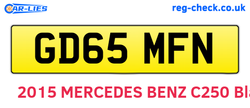 GD65MFN are the vehicle registration plates.
