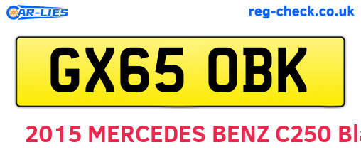 GX65OBK are the vehicle registration plates.