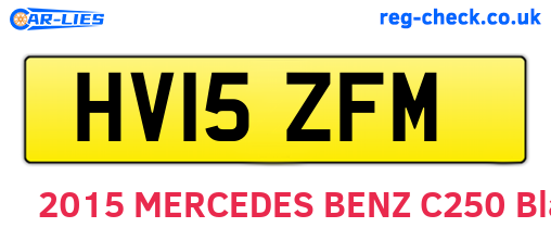 HV15ZFM are the vehicle registration plates.