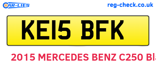 KE15BFK are the vehicle registration plates.