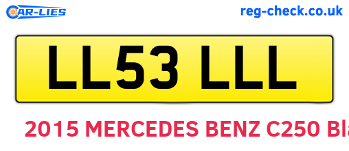 LL53LLL are the vehicle registration plates.
