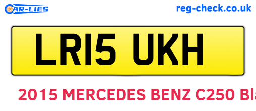 LR15UKH are the vehicle registration plates.