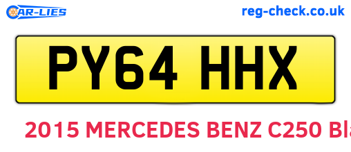 PY64HHX are the vehicle registration plates.