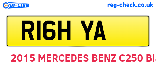 R16HYA are the vehicle registration plates.