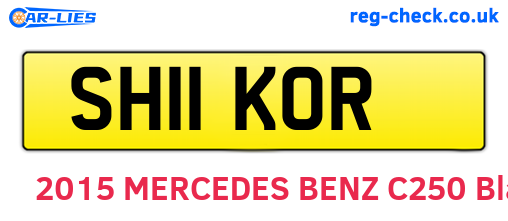 SH11KOR are the vehicle registration plates.