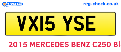 VX15YSE are the vehicle registration plates.