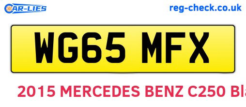 WG65MFX are the vehicle registration plates.