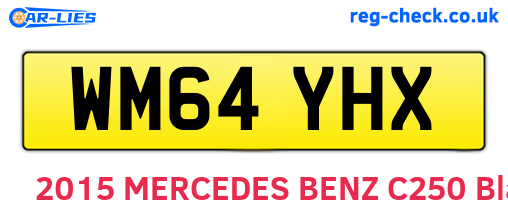 WM64YHX are the vehicle registration plates.