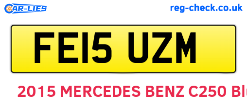 FE15UZM are the vehicle registration plates.