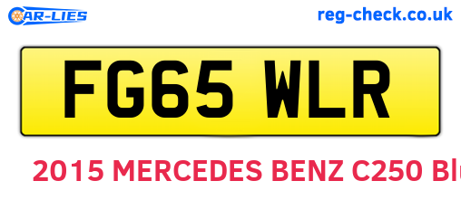 FG65WLR are the vehicle registration plates.