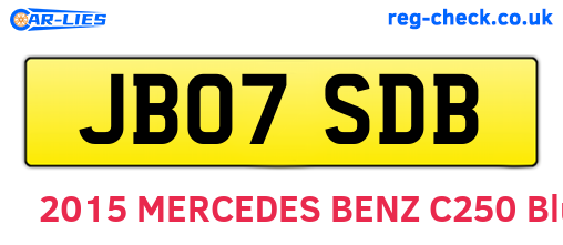 JB07SDB are the vehicle registration plates.