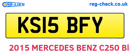 KS15BFY are the vehicle registration plates.