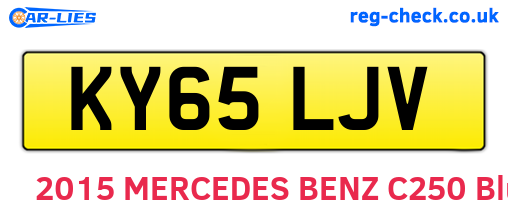 KY65LJV are the vehicle registration plates.