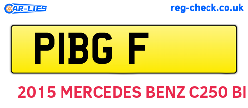 P1BGF are the vehicle registration plates.
