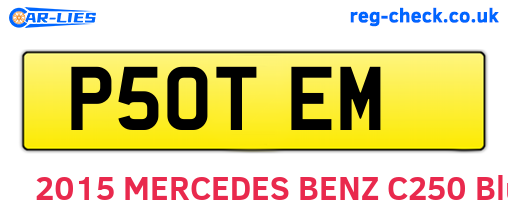 P50TEM are the vehicle registration plates.