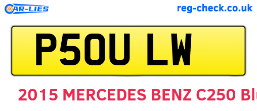 P50ULW are the vehicle registration plates.