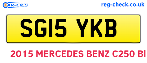 SG15YKB are the vehicle registration plates.