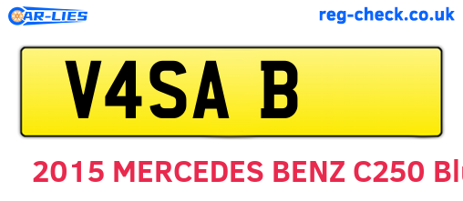 V4SAB are the vehicle registration plates.