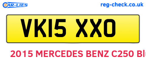 VK15XXO are the vehicle registration plates.