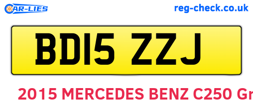 BD15ZZJ are the vehicle registration plates.
