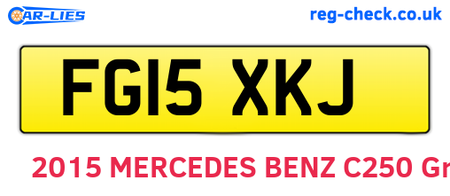 FG15XKJ are the vehicle registration plates.
