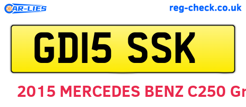 GD15SSK are the vehicle registration plates.