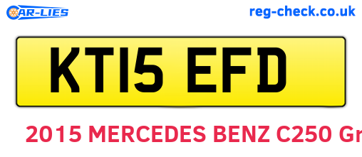 KT15EFD are the vehicle registration plates.