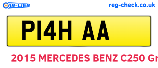 P14HAA are the vehicle registration plates.