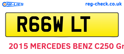 R66WLT are the vehicle registration plates.