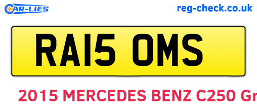 RA15OMS are the vehicle registration plates.