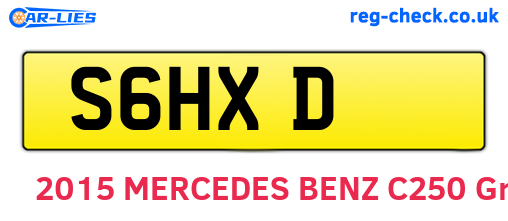 S6HXD are the vehicle registration plates.