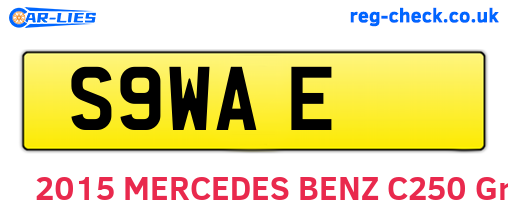S9WAE are the vehicle registration plates.