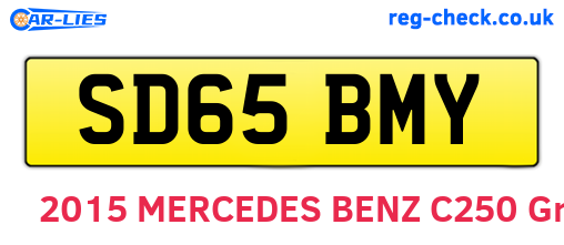 SD65BMY are the vehicle registration plates.