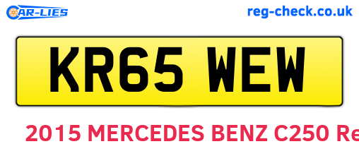 KR65WEW are the vehicle registration plates.