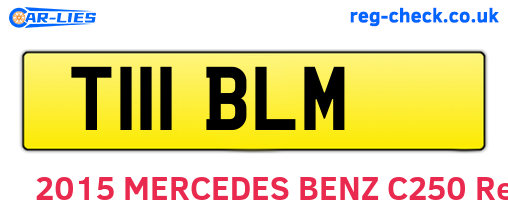 T111BLM are the vehicle registration plates.