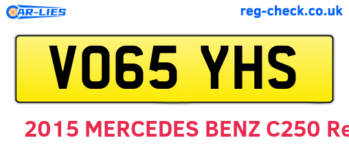 VO65YHS are the vehicle registration plates.