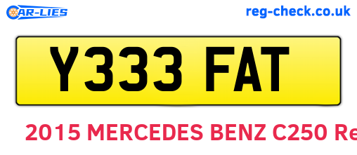 Y333FAT are the vehicle registration plates.