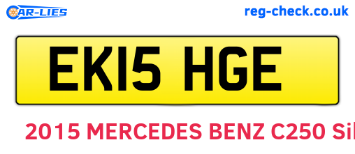 EK15HGE are the vehicle registration plates.