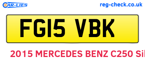 FG15VBK are the vehicle registration plates.