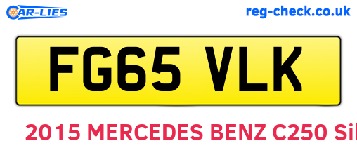 FG65VLK are the vehicle registration plates.