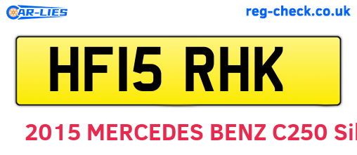 HF15RHK are the vehicle registration plates.