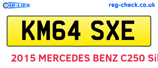 KM64SXE are the vehicle registration plates.