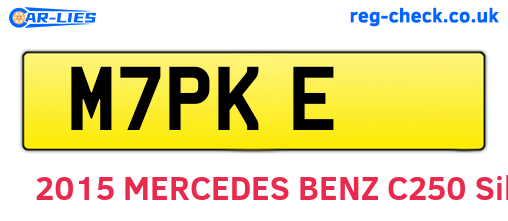M7PKE are the vehicle registration plates.