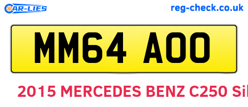 MM64AOO are the vehicle registration plates.