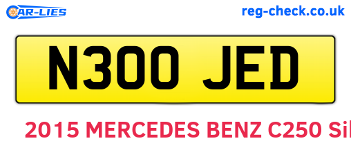 N300JED are the vehicle registration plates.