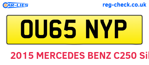OU65NYP are the vehicle registration plates.