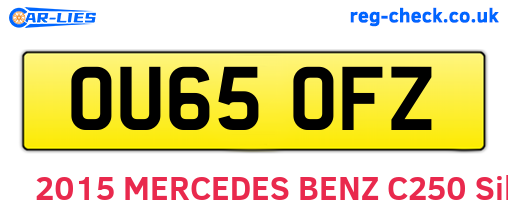 OU65OFZ are the vehicle registration plates.