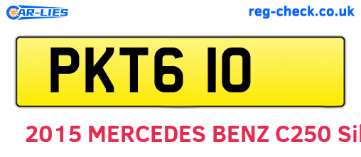 PKT610 are the vehicle registration plates.