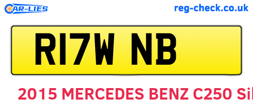 R17WNB are the vehicle registration plates.