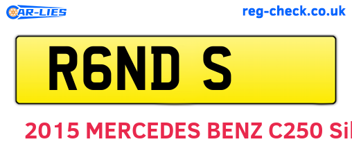 R6NDS are the vehicle registration plates.